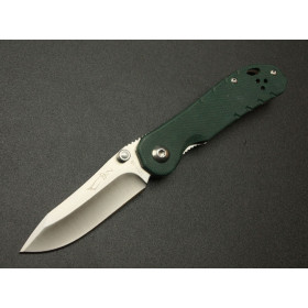 Black/Green LEEN 1201-1B Folding Knife Stainless Steel Knife with G10 Handle UDTEK01394
